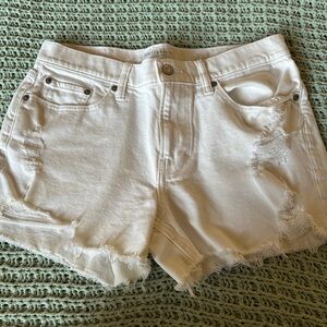 Lucky Brand White Distressed Women Shorts